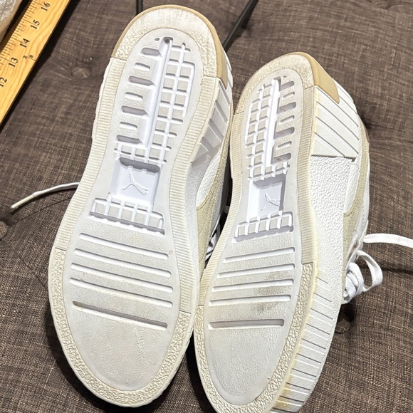 Puma White and Brown Casual Sneakers - Picture 4 of 6